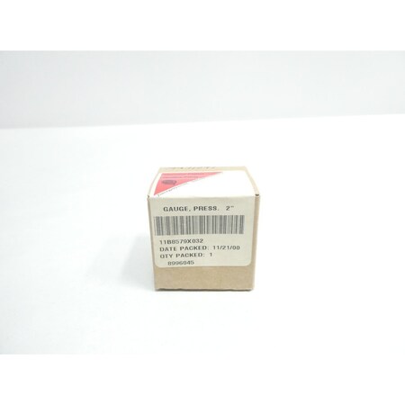 Fisher 2IN 1/4IN 0-60PSI NPT PRESSURE GAUGE 11B8579X032